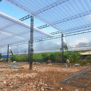 Mái hiên mái xếp di động, mái bạt che nắng Trà Vinh 